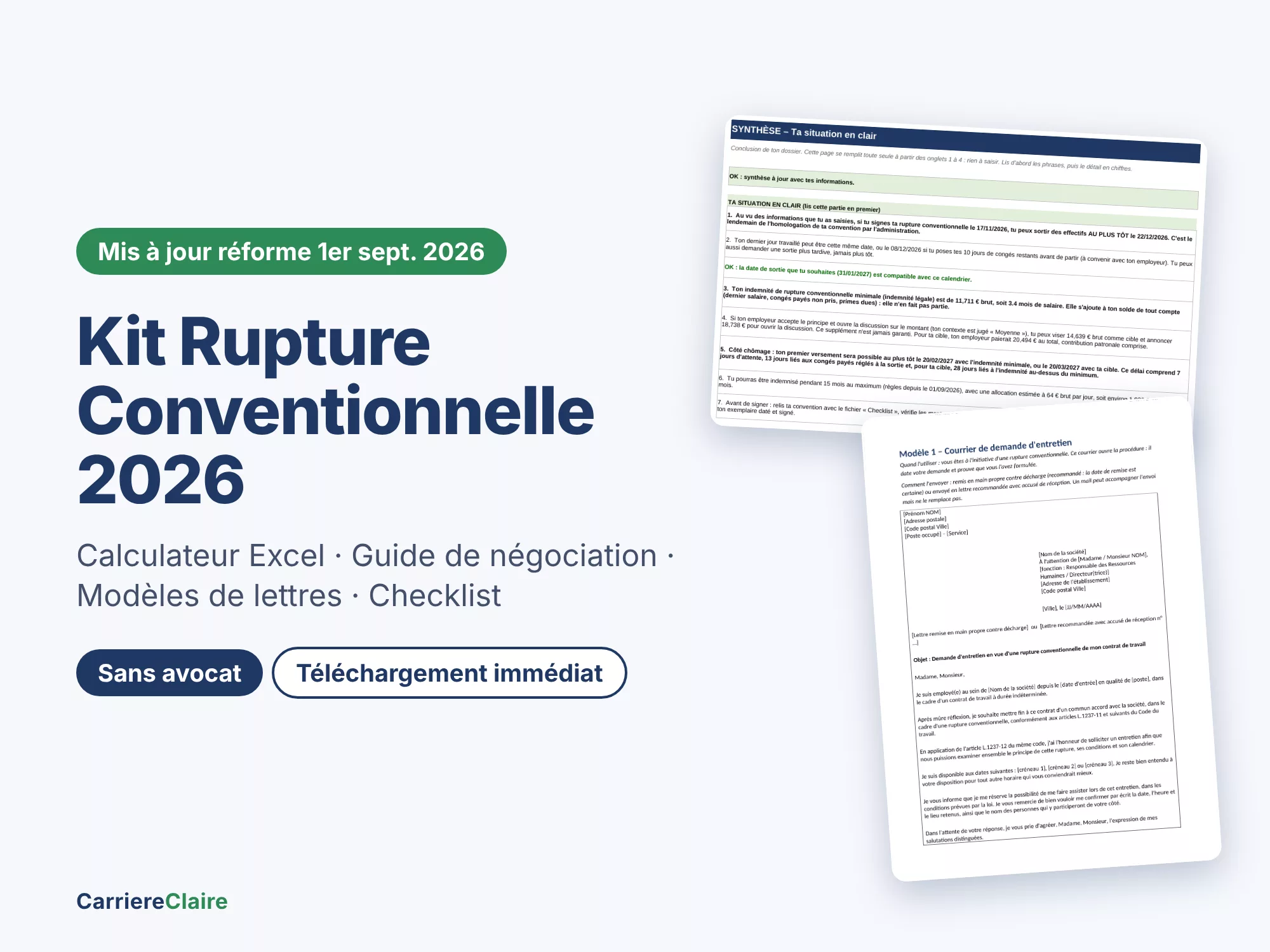 AIDE A LA NEGOCIATION RUPTURE CONVENTIONNELLE