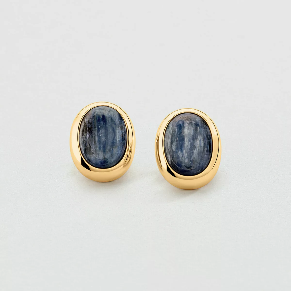 Boucles d’oreilles La Riviera Agatha dorées à la kyanite