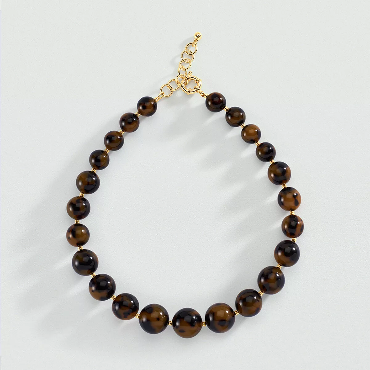 Collier court Palais Royal Agatha doré et acétate écaille