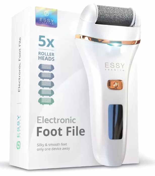 Lime à pieds électrique rechargeable avec 5 rouleaux de rechange