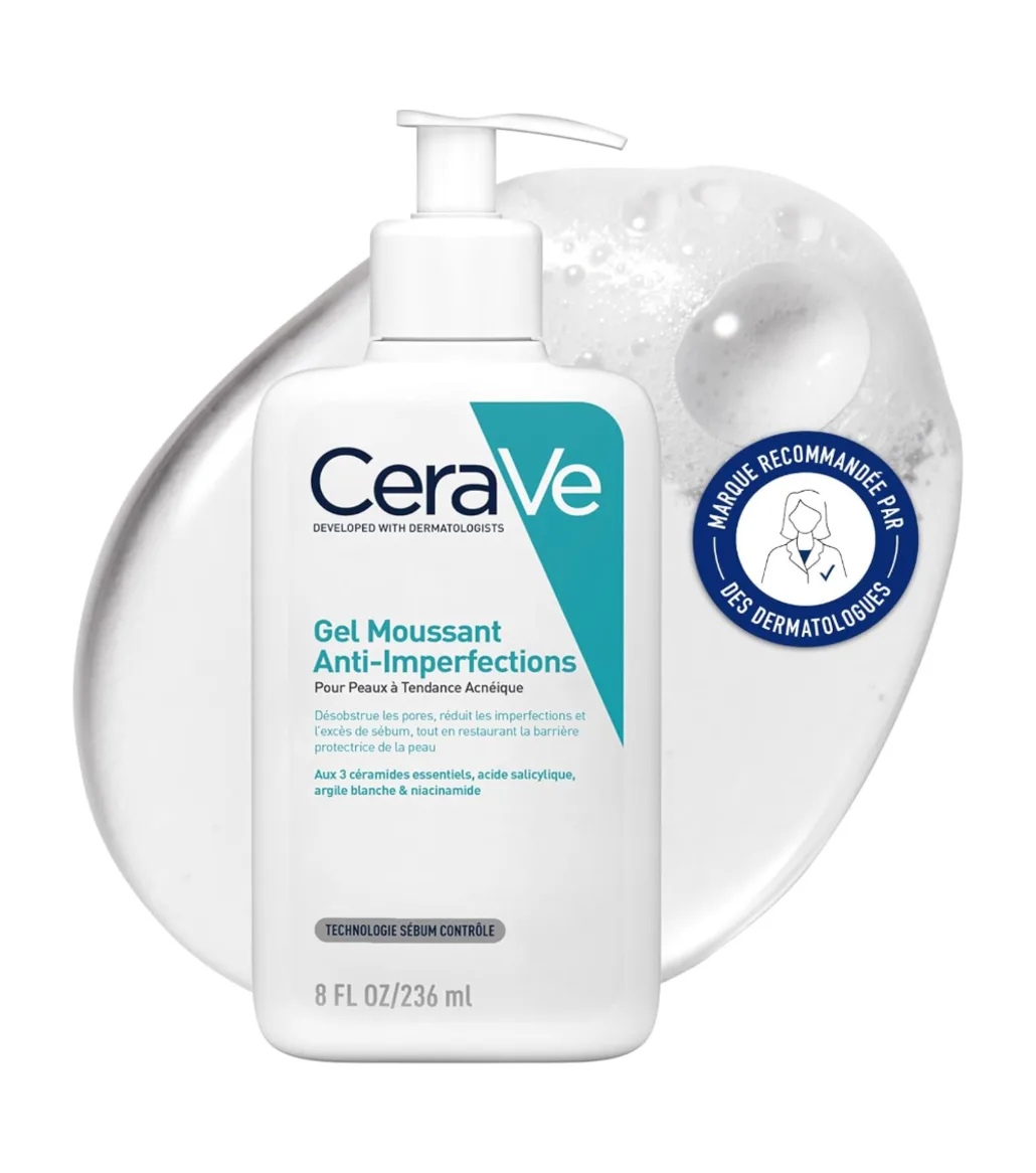 CeraVe Gel Moussant Anti-Imperfections à 2 % d'acide salicylique