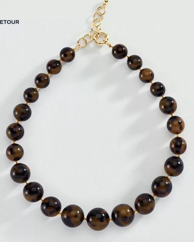 Collier perles effet écaille