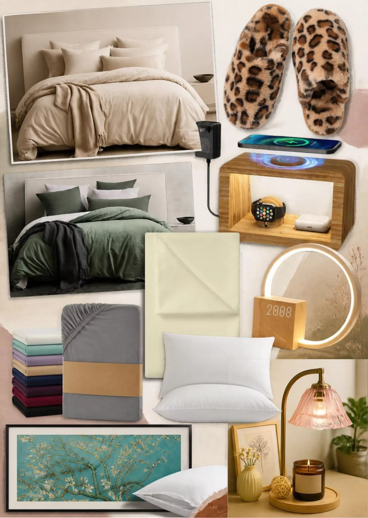 Chambre cocooning : sélection literie, lumières, station de charge, Samsung The Frame et chaussons fourrés