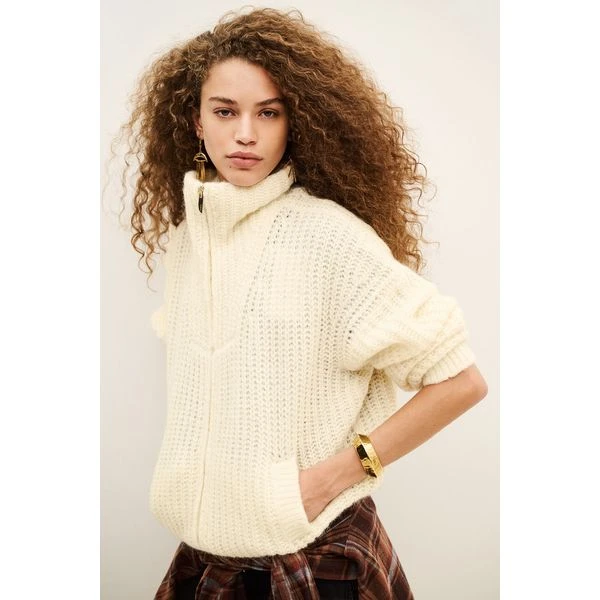 Pull zippé Belwane écru ba&sh