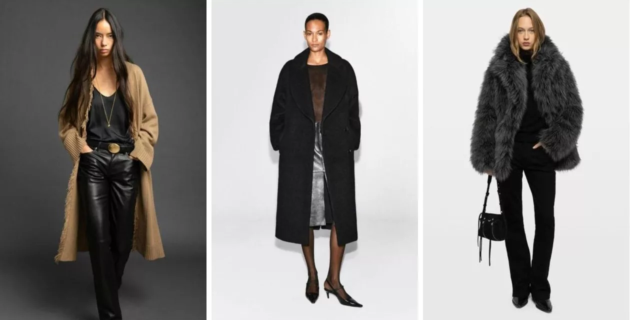 Manteau hiver femme : manteaux longs camel, noir et fausse fourrure