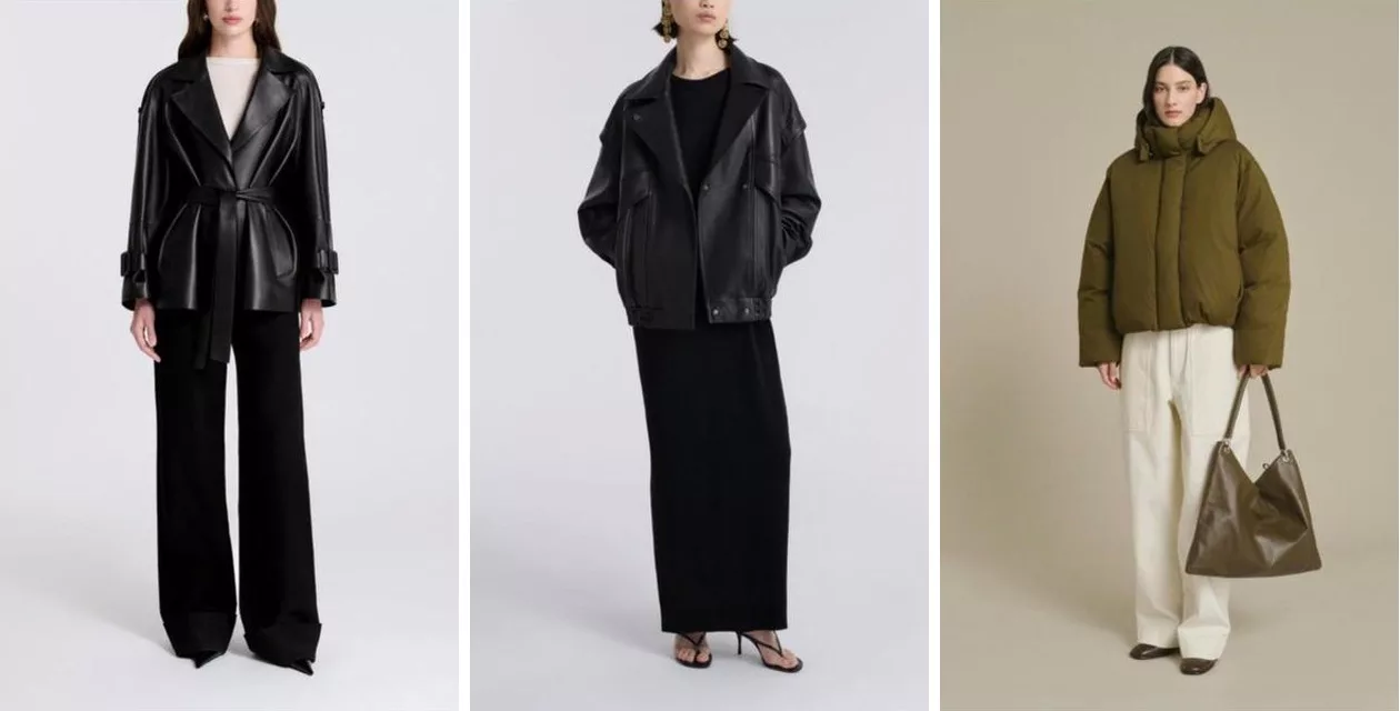Vestes en cuir et doudoune pour compléter un manteau hiver femme